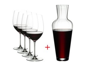 RIEDEL Veritas Cabernet/Merlot + Mosel Decanter Set - Box of 5